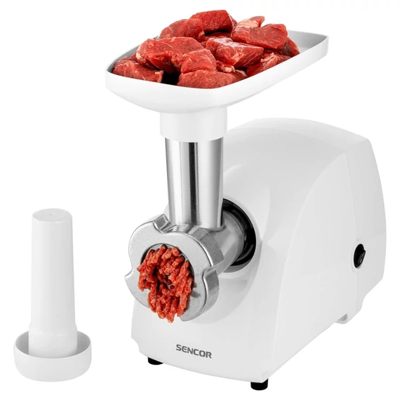 Sencor SMG 4200WH Elektromos Húsdaráló, 500W, Visszafelé is működő motor,  Fehér, BONTOTT CSOMAGOLÁSÚ!