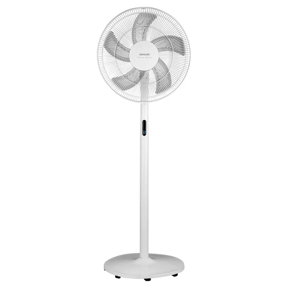 Sencor SFN 4070WH 3in1 Álló ventilátor, 40 cm, 48W, 5 propelleres dizájn,Távműködtetés, 8 sebességfokozat, Oszcilláló funkció, Fehér 
