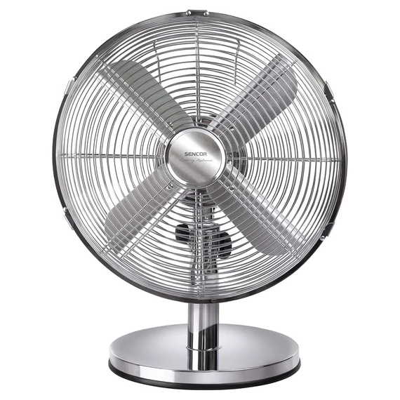 SENCOR SFE 3040SL Fém asztali ventilátor, 35W, átmérő 30 cm, oszcilláló funkció, 3 fokozat, Ezüst