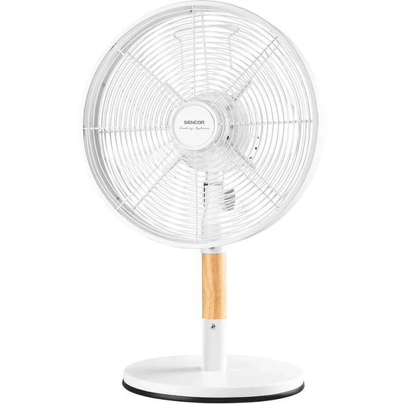 SENCOR SFE 3080WH Asztali ventilátor, Átmérő 30 cm, 35W, Oszcilláló funkció, 3 fokozat, Fehér