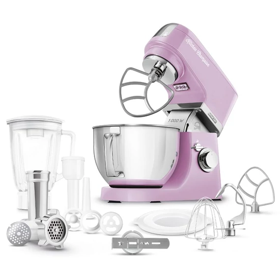 Sencor STM 6358RS Konyhai robotgép, 1000W, 4,5 Literes edény, Mixer, Húsdaráló, Kolbásztöltő, Rosegold