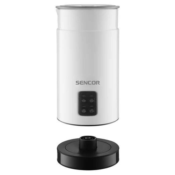 Sencor SMF 2030WH Tejhabosító, BPA mentes, 1100-3500 fordulat/perc, Kapacitás 150 ml (habosítás)/300 ml (keverés), Fehér-Fekete