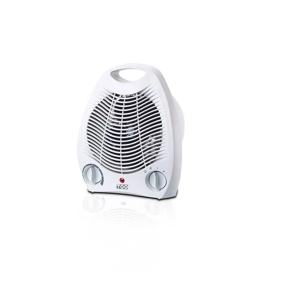 TOO FH-123 ventilátoros hősugárzó, 2000 W, Hőfokszabályozó, Termosztát, 2 fűtési fokozat, Túlmelegedés elleni védelem, Felbillenés esetén kikapcsol, Fehér