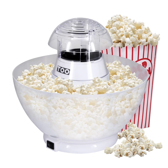 TOO PM-103 popcorn készítő, 1200W, 50-60/g kukorica/adag, adagolókanál, fehér 