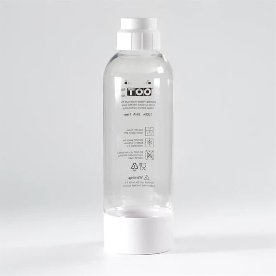 TOO SODA BOTTLE-M-100-W Újrafelhasználható fehér BPA mentes palack szódagéphez, 1 literes