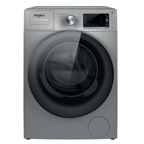 Whirlpool W6 W945SB EE 9 kg elöltöltős mosógép, Szabadonálló, Elöltöltős, Energia osztály B, Mosási hatékonyság A, Szárítási hatékonyság B, Max. centrifuga fordulat 1400 ford./perc, INOX
