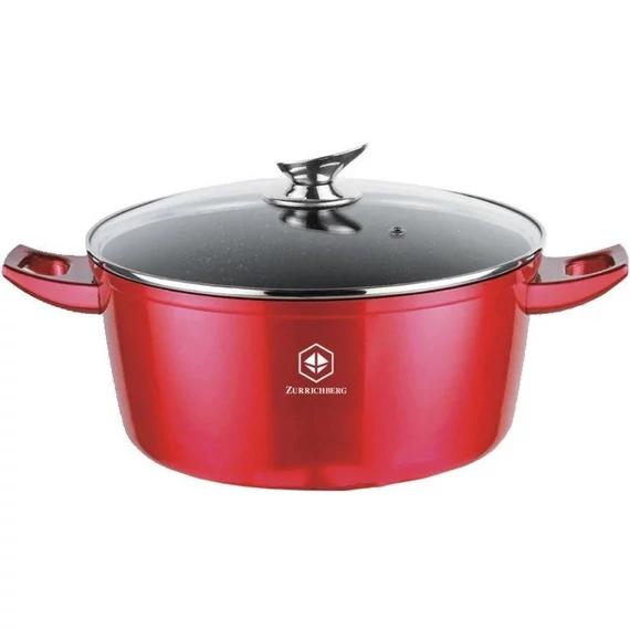 Zurrichberg ZBP-7125 Lábas márvány bevonattal, Ø 24x11.5 cm, 5.2 L, Piros