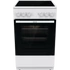 Kép 1/10 - Gorenje GEC5A41WG Szabadonálló, Kerámialapos, Elektromos tűzhely, Főzőzóna 4, Sütő 62L, A energiaosztály, Grill, Fehér-Fekete