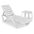 Kép 1/2 - IRIS GF-600 Sunset műanyag, háttámlás napozóágy 65x188x30cm, Fehér