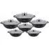 Kép 1/4 - KLÖNBERG KB-4055 12DB-OS Kerámia márvány különleges bevonatú edénykészlet, Szürke