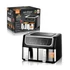 Kép 5/5 - RAF R.5262 Dupla kosaras nagy teljesítményű Forró levegős sütő/Air fryer, Tapadásmentes, 9 liter (4,5 l + 4,5 l), 1700W, Fekete-Ezüst