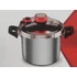 Kép 1/2 - Royal Prestige pressure cooker 3 az 1-ben Rozsdamentes acél kukta, 7 L-22CM, Egykezes zárás, Indukciós tűzhelyhez, Üvegfedél, Párolórács 
