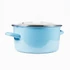 Kép 1/4 - TOO 467121 Line Blue 2,9 literes, 20 cm átmérő, 10 cm magasságú Zománcozott lábas (fazék) üveg fedővel, Kék