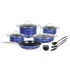 Kép 1/2 - ZILNER ZL-8136 14 részes edénykészlet, indukciós, alumíniumöntvény, többrétegű alsó, tapadásmentes, kék