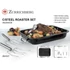 Kép 3/3 - Zurrichberg ZB-2037 Sütőtepsi szögletes 5 darabos készlet, 39x29x6cm, Tapadásmentes bevonat, Grillező rács, 2 db Húsvilla, Hús hőfokmérő, Fekete