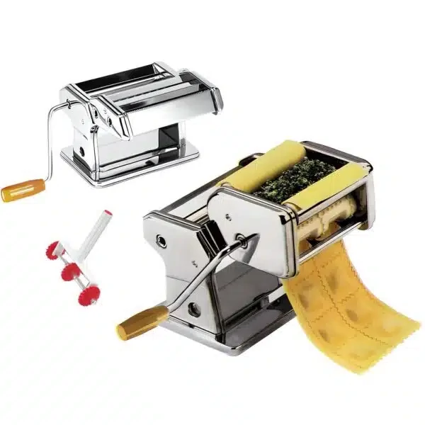 Edel HÖFF EH-5902 professszionális tészta készítő gép rozsdamentes acélból – lasagne, spagetti, szélesmetélt, cérnametélt, ravioli készítő gép – könnyen tisztítható