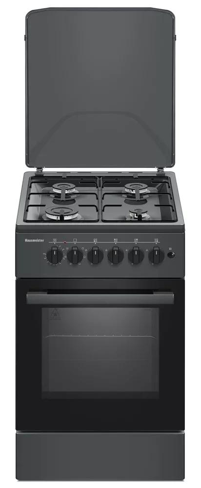 Hausmeister HM 5025 Hőlégkeveréses kombinált tűzhely, A energiosztály, 1800 W, Matt fekete színű