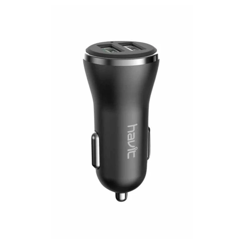 Havit HV-H213  2-es USB autós Qualcomm gyorstöltő szivargyújtóba, 3.0 A, fekete
