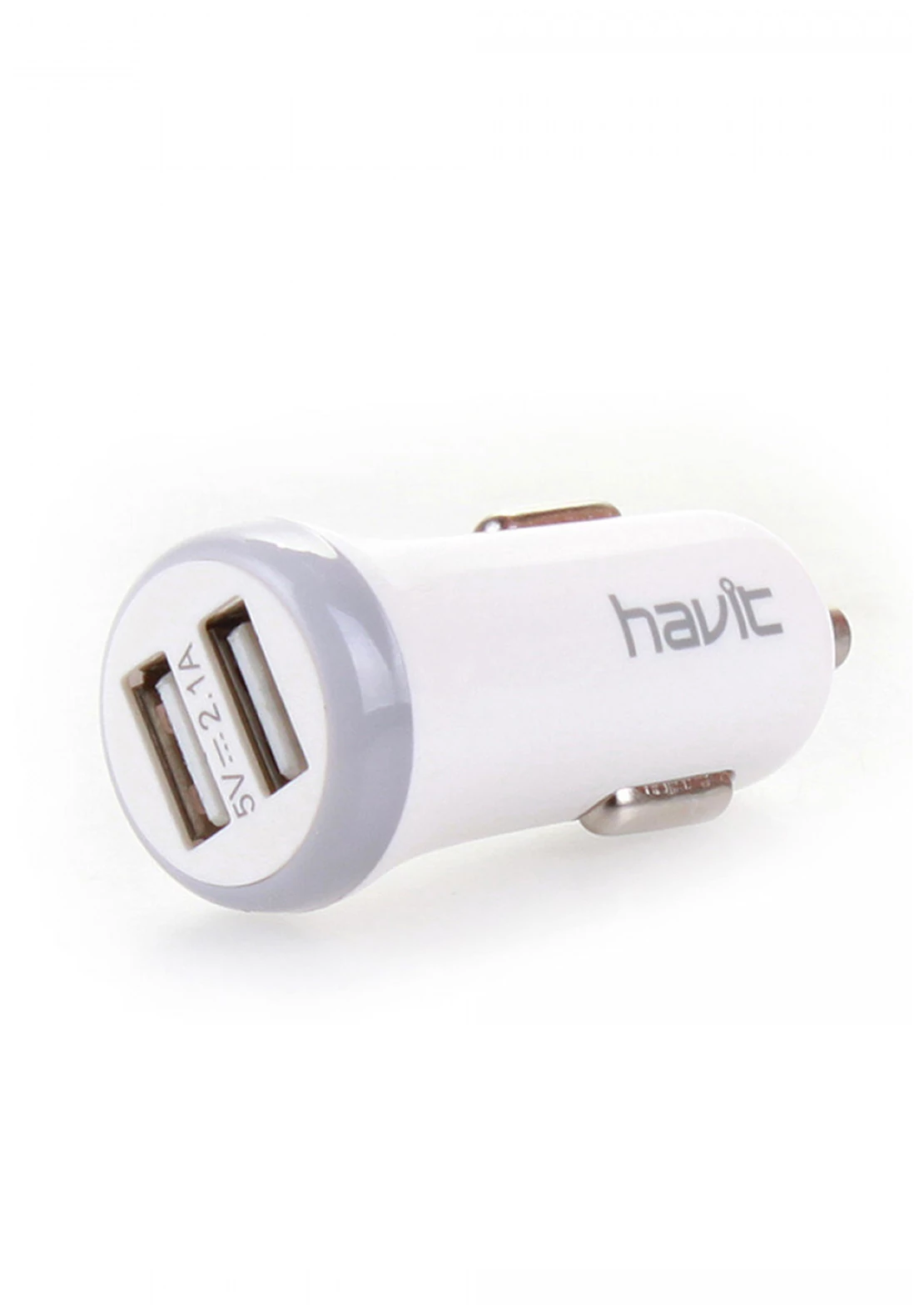 Havit HV-CC8801 2-es USB autós töltő szivargyújtóba, 2.1 A, fehér