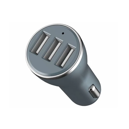 Havit HV-H212 3-as USB autós töltő szivargyújtóba, 5V/4.2A, grafit