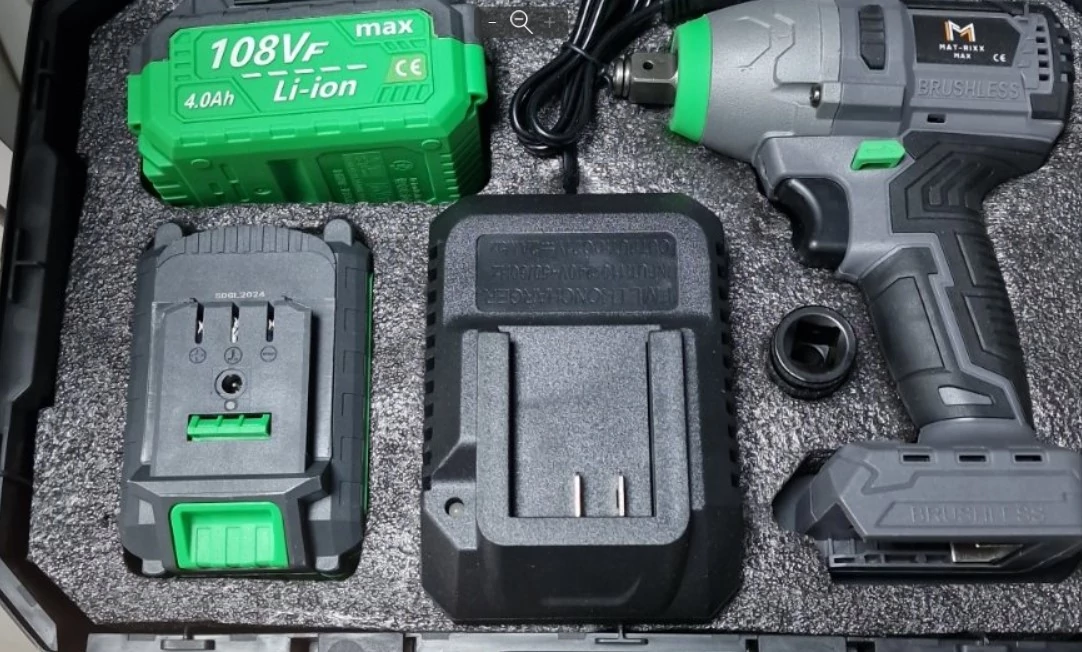 MAT-RIXX MAX 1350 Nm Nagy Kapacitású Akkumulátoros Ütvecsavarozó, 108V/4 mAh Li-ion, 3300 fordulat/perc, 3000 ütési frekvencia