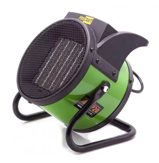 Procraft FP20 Fűtőventilátor, 3 teljesítmény fokozat 25/1000/2000 W, Beépített termosztát, Túlmelegedés elleni védelem, Kerámia fűtőelem