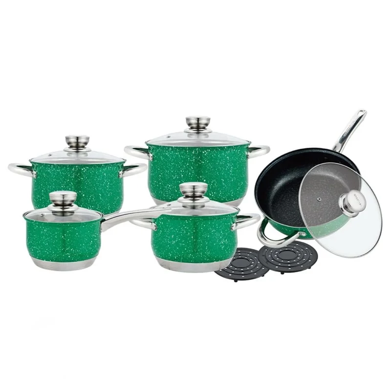 Royalty Line RL-1232 12 részes edénykészlet gránit bevonatú serpenyővel, több színben 