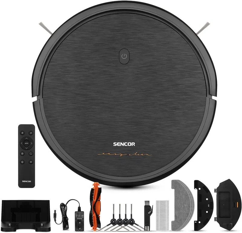 Sencor SRV 3150OR Robotporszívó, 28 W, 2600mAh akkumulátor, 100 perces üzemidő, felmosás funkció, 0,5 l tartály, Fekete