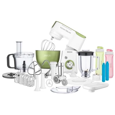 Sencor STM 4460GG Konyhai robotgép, 1000W, 8 sebesség fokozat, 4.5 l dagasztótál, Sencor Smart Power & Energy, Zöld