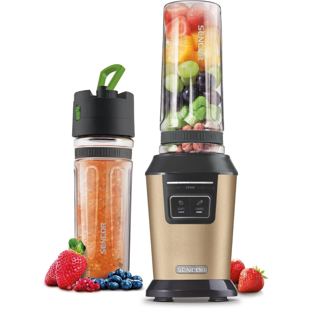 Sencor SBL 7177CH Smoothie készítő, 800W, 600ml-es Tritan ütésálló palack, Automatikus programok, Pezsgő
